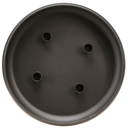 Floristik21 Schale mit Kerzenhalter Magnetisch in Schwarz Ø33cm H7,5cm – Flexibel & Dekorativ