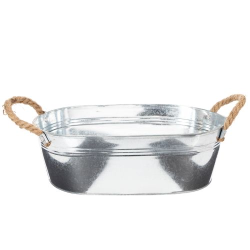 Schale oval 35cm x 21,5cm H11,5cm Zink glänzend einkaufen | Floristik21.de