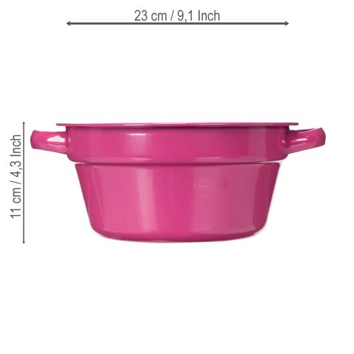 Artikel Pflanzschale Set Metall 23cm Bunte Sommerfarben 3er Pack