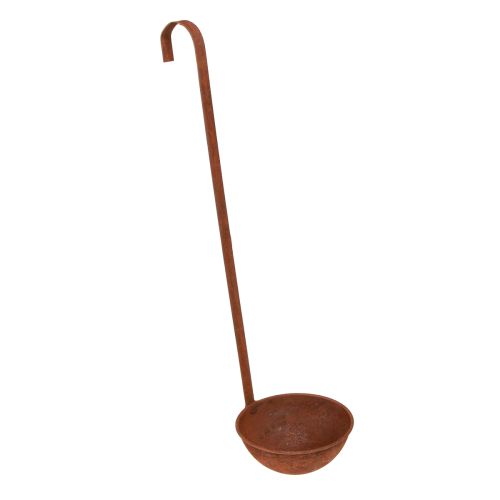 Floristik21 Rustikale Pflanzschale Metall Schöpfkelle Rost Deko Ø12cm 3er Set