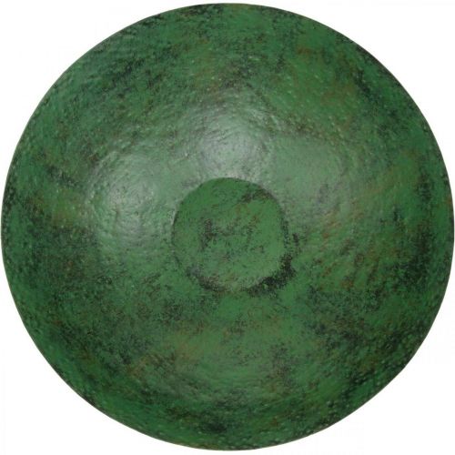 Deko Schale groß Metall Grün Vintage Tischdeko Ø42cm