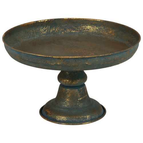 Schale mit Fuß Dekoschale Metallschale Gold Ø29cm H17,5cm