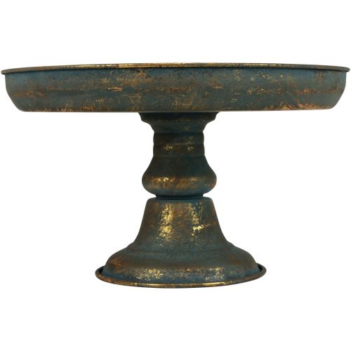 Schale mit Fuß Dekoschale Metallschale Gold Ø29cm H17,5cm