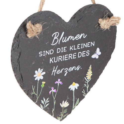 Artikel Schiefer Deko Herz Blumenbotschaft 15cm 3er-Set