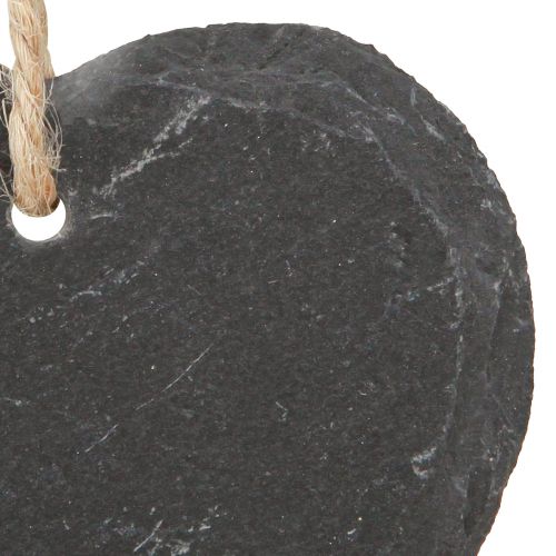 Artikel Schiefertafel klein Herz zum Aufhängen Schwarz 7,5cm 6St
