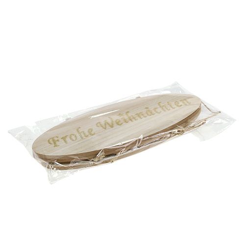 Artikel Schild „Frohe Weihnachten“ 30cm x 11cm 3St