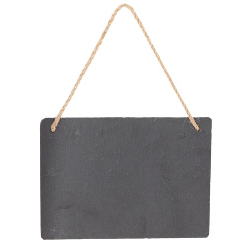 Gartenschild Schiefer 15 cm Blumenmotiv Traumgarten mehrfarbig mit Juteband | Floristik21.de