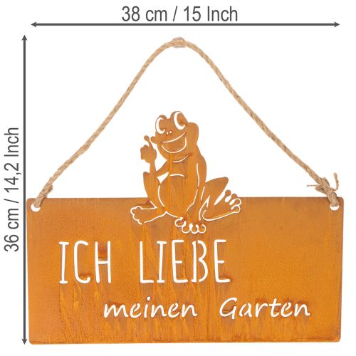 Schild mit Spruch Frosch