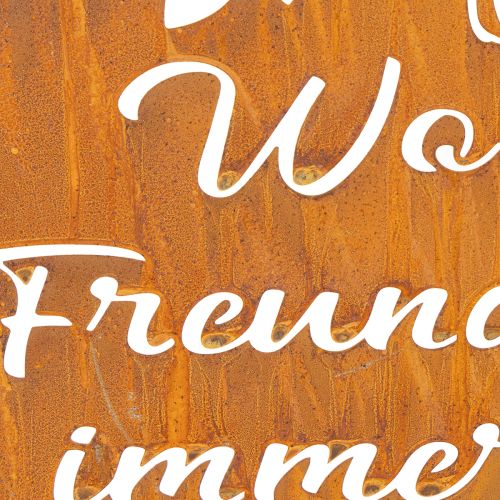 Schild mit Spruch Metallschild Dekoschild Edelrost 30×40cm | Floristik21.de