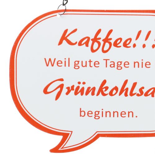 Schild zum Aufhängen „Kaffee!!!“ 13,5cm x 7,5cm 3St