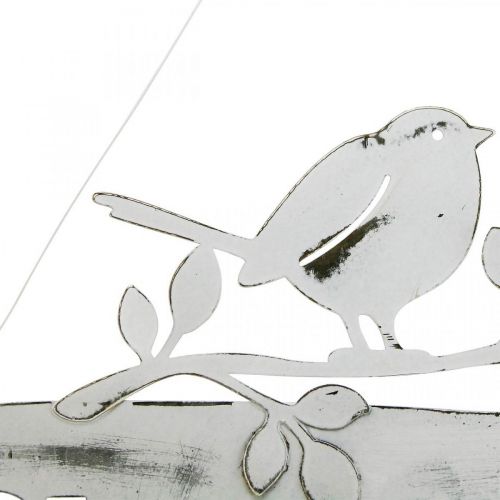 Hängedeko Fenster, Wanddeko Schriftzug Metall 35×29,5cm