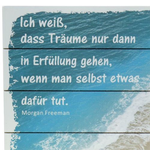 Artikel Schild mit motivierendem Zitat für Wanddekoration und Inspiration