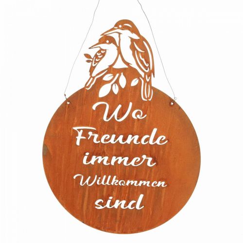 Artikel Schild mit Spruch Metallschild Dekoschild Edelrost 30×40cm