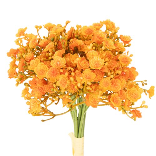 Künstlicher Schleierkrautzweig orange 30cm 10 Stück