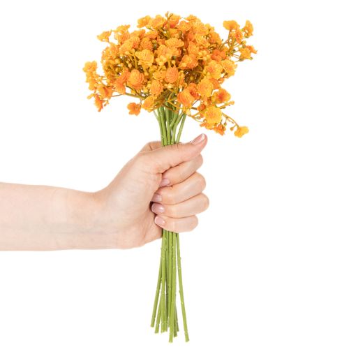Künstlicher Schleierkrautzweig orange 30cm 10 Stück | Floristik21.de