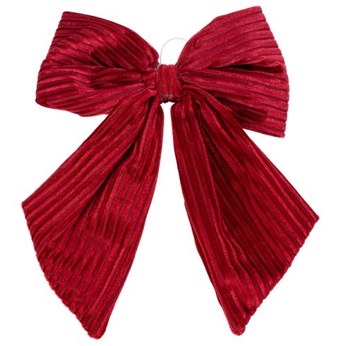 Stoffschleife Samt 24 cm Rot und Burgunderrot 2er-Set zur Weihnachtsdekoration | Floristik21.de