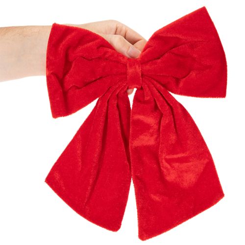 Rote Stoff-Schmuckschleifen 28 cm, 3 Stück, Innenbereich | Floristik21.de