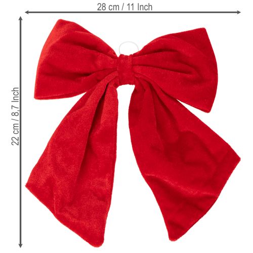 Rote Stoff-Schmuckschleifen 28 cm, 3 Stück, Innenbereich | Floristik21.de