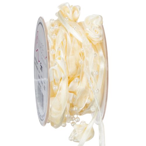 Schleifenband Valentino Creme 15mm 5m einkaufen | Floristik21.de