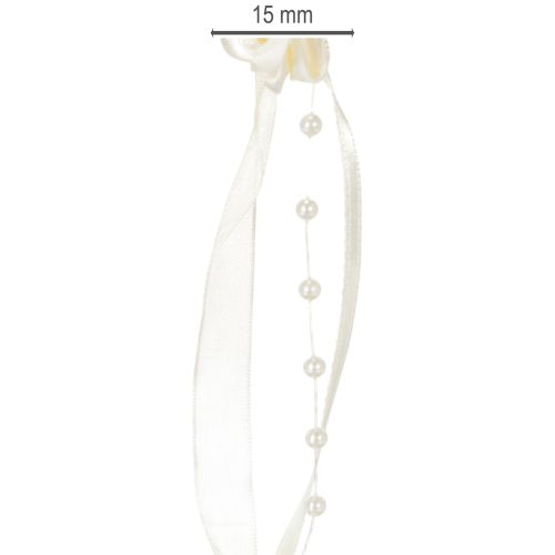 Schleifenband Valentino Creme 15mm 5m | Floristik21.de