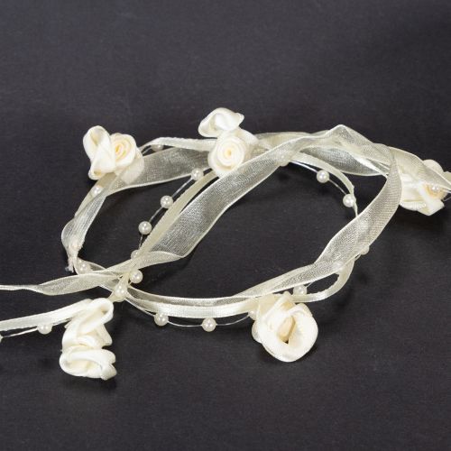 Schleifenband Valentino Creme 15mm 5m | Floristik21.de