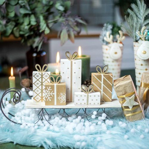 Floristik21 Schlitten mit Geschenken, Advent, Deko für Weihnachten L37,5cm H23cm