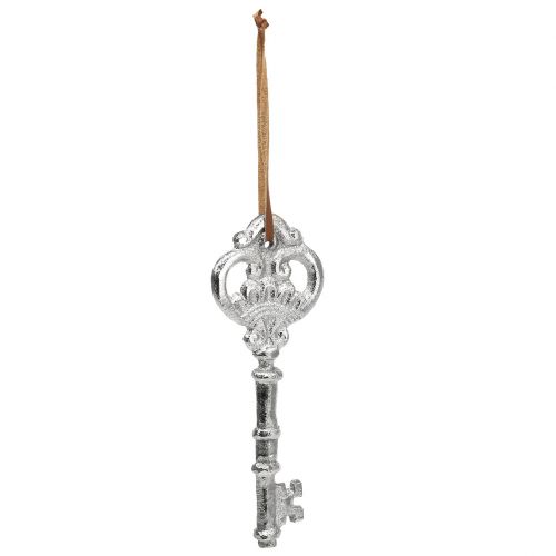 Floristik21 Schlüssel Silber zum Hängen 15,5cm 2St