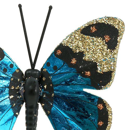 Artikel Schmetterling Blau 7,5cm glänzend 4St