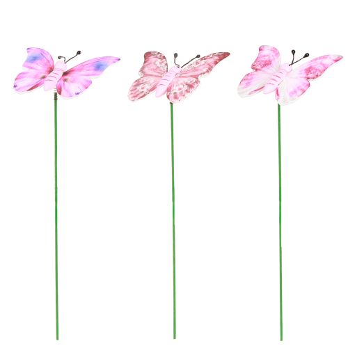 Artikel Frühlingshafte Holz Schmetterling Deko Stecker Rosa Pink 8x5,5cm 18er Pack