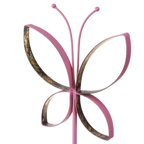 Artikel Schmetterling Metall Deko Aufsteller Fuchsia Gold 29cm 2er Set - Modern