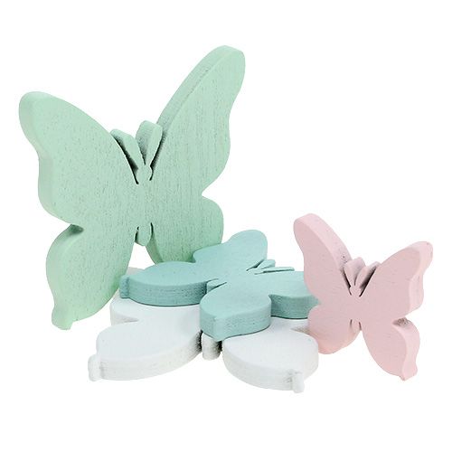 Floristik21 Schmetterling 3cm - 5,5cm Pastell Mix 36St