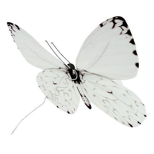 Artikel Schmetterling Weiß 20cm am Draht 2St