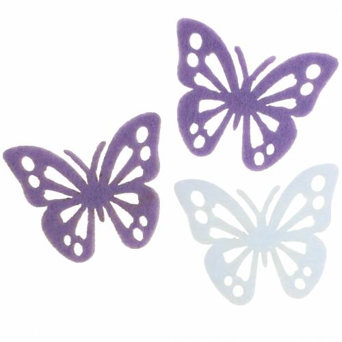 Filzschmetterling Tischdekoration Lila Weiß Sortiert 3,5x4,5cm 54 Stück Filzschmetterling Tischdekoration Lila Weiß Sortiert 3,5x4,5cm 54 Stück