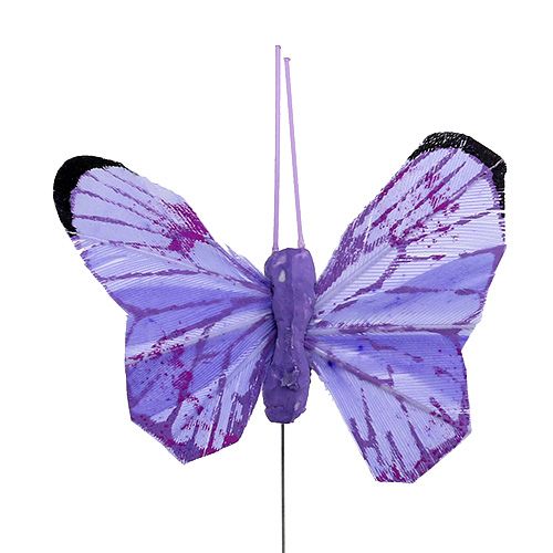 Schmetterling 5cm Rosa-Lila sort. 24St