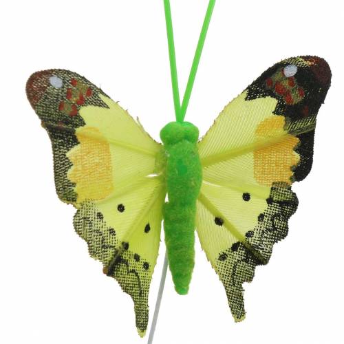 Floristik21 Deko-Schmetterling mit Draht sortiert 5cm 24St