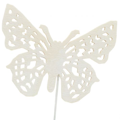 Artikel Blumenstecker Schmetterling Weiß 26cm 15St