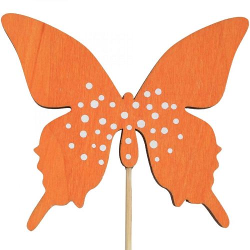 Floristik21 Schmetterling Holz Blumenstecker Farbig 9cm/29cm 12St
