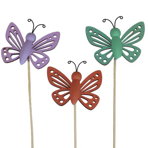 Artikel Frühlingsdeko Blumenstecker Holz Deko Schmetterlinge 6×8cm 10St