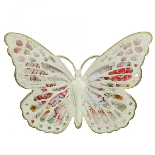 Floristik21 Wanddeko Metall Schmetterling Deko Landhausstil B29,5cm