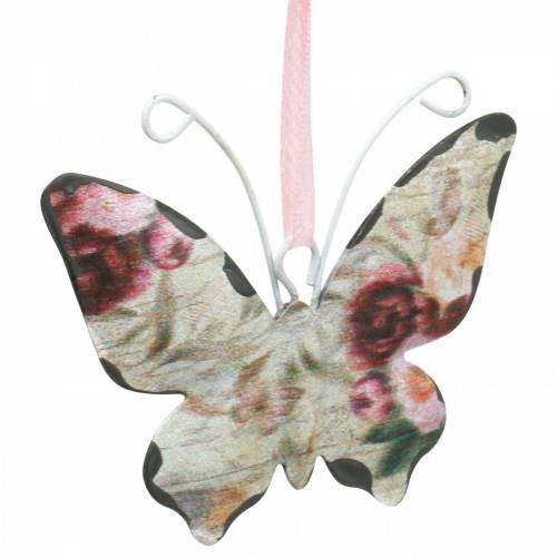 Artikel Schmetterling zum Hängen Metall Dekohänger 7cm Frühlingsdeko 12St