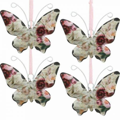 Floristik21 Schmetterling zum Hängen Metall Dekohänger 7cm Frühlingsdeko 12St