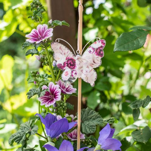 Floristik21 Schmetterling zum Hängen Metall Dekohänger 9cm Frühlingsdeko 6St