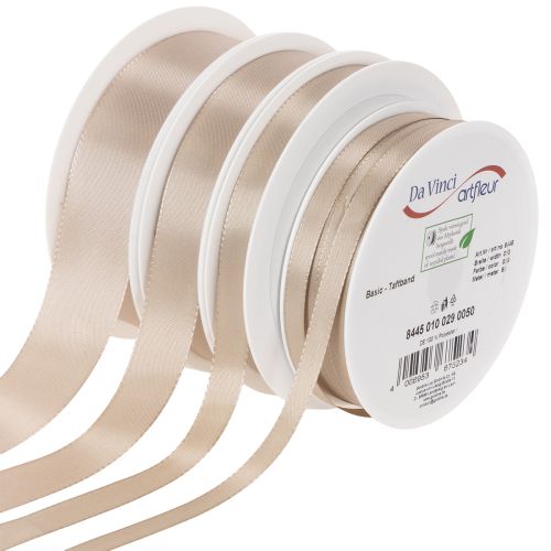 Taftband Beige 50m Verschiedene Breiten Schmuckband