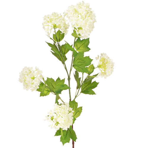 Floristik21 Schneeball Künstlich Viburnum Zweig Weiß L90cm Deko für Floristen