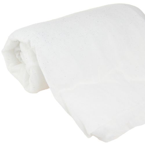Schneedecke Glimmer Schneeteppich Silberglitter 120×80 cm für Deko und Floristen