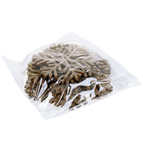 Artikel Schneeflocke Gold zum Hängen Ø8cm - Ø12cm 9St