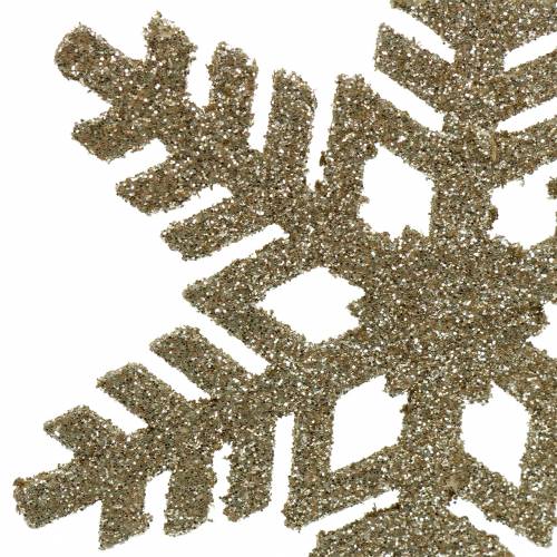 Artikel Dekostecker Schneeflocke Glitter Ø8/10cm 18 St