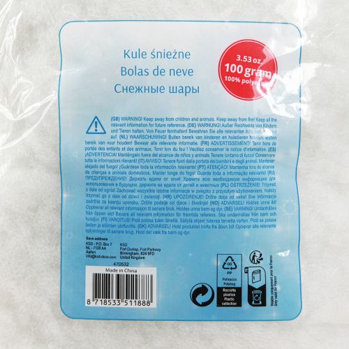 Artikel Flockiger künstlicher Schnee Weiß 100g × 4St Elegante Deko Wintergefühl
