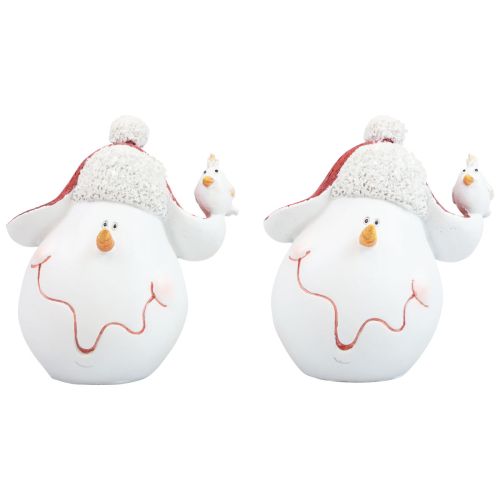 Floristik21 Tischdeko Weihnachten Deko Schneemann mit Mütze H13cm 2St