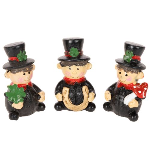 Schornsteinfeger Figur 5cm 6er-Set Polyresin Klebebefestigung Innenbereich
